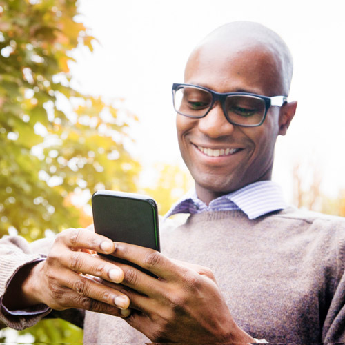 man on phone
